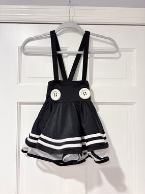 Curtain Call Black & White Suspender Dance Costume Child Medium